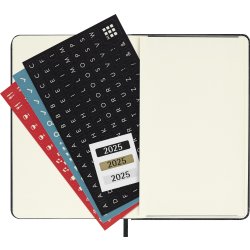 Moleskine 2025 Kalender, H, Vecka h., Poc., Svart