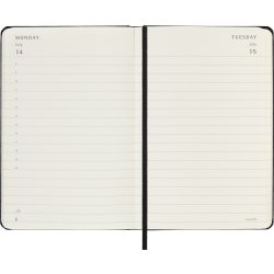 Moleskine 2025 Kalender, H, Dag, Poc., Svart