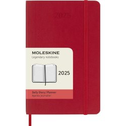 Moleskine 2025 Kalender, S, Dag, Poc., Röd