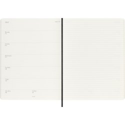 Moleskine 2025 Kalender, S, Vecka, XL, Svart