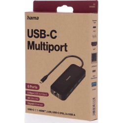 HAMA USB-C Hub 6x portar inkl. HDMI