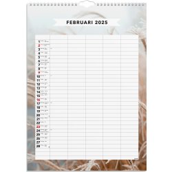 Burde 2025 Familjekalender, Modern