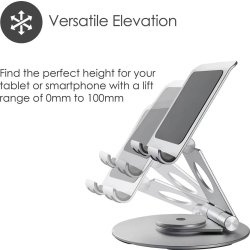 DESIRE2 Stativ Surfplatta Dual Pivot 360, Silver