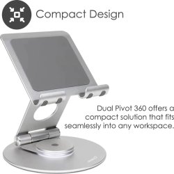 DESIRE2 Stativ Surfplatta Dual Pivot 360, Silver