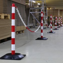 Avspärrningsset, 6 stolpar 10 m kedja, h/ v