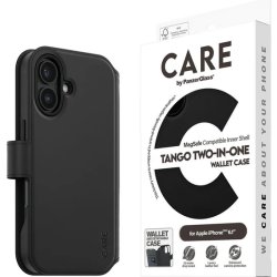 CARE iPhone 16 Fodral 2-i-1 fodral/plånbok, Svart