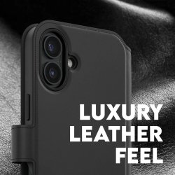 CARE iPhone 16 Plus 2-i-1 fodral m. plånbok, Svart