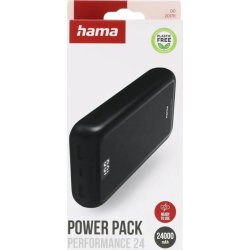 HAMA Powerbank prestanda 24000mAh, svart