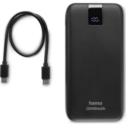 HAMA Powerbank PD 20000mAh, svart