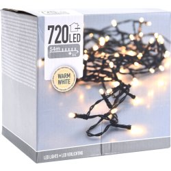Ljuskedja 720 LED, 54 meter, varmvit