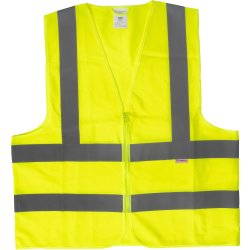 Reflexväst med dragkedja, gul, storlek XL