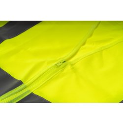 Reflexväst med dragkedja, gul, storlek XL