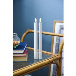 Sille Tall LED Lys, H25 cm, Hvid