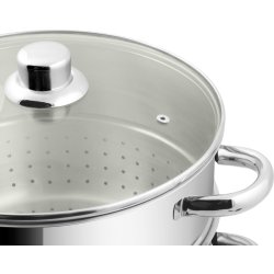 Saftkokare med lock, rostfritt stål, 8L