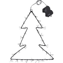 Julgran med kluster-LED, H40 cm, Svart/Varmvit