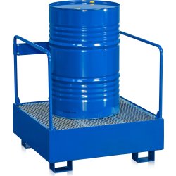 Miljöställ 1 fat, 220 liter, blå