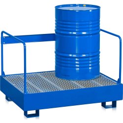 Miljöställ 2 fat, 240 liter, blå