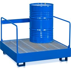 Miljöställ 4 fat, 310 liter, blå