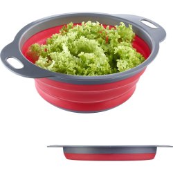 Westmark Durkslag vikbar, plast, grå/röd, Ø22cm