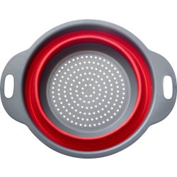 Westmark Durkslag vikbar, plast, grå/röd, Ø22cm