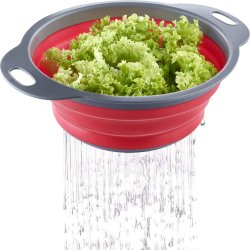 Westmark Durkslag vikbar, plast, grå/röd, Ø22cm