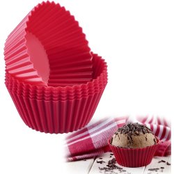 Westmark Muffinsformar, silikon, röd, Ø7cm, 6 st