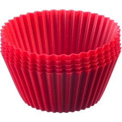 Westmark Muffinsformar, silikon, röd, Ø7cm, 6 st