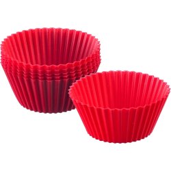 Westmark Muffinsformar, silikon, röd, Ø7cm, 6 st