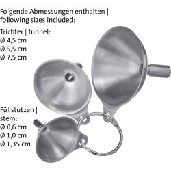 Westmark Tratt-set 3 st, stål, Ø4,5+5,5+7,5cm