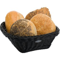 Westmark Saleen Brödkorg svart, 19x19x7,5 cm