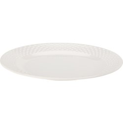 Tallrik i melamin, vit, 20 cm.