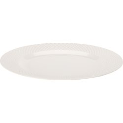 Tallrik i melamin, vit, 28 cm.
