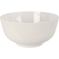Skål, melamin, vit, 25 cm.