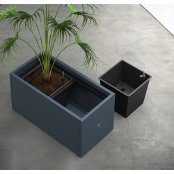 Herstera Blomlåda, inomhus, svart, 100x50x50