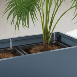 Herstera Blomlåda m/ljus, inne, svart, 100x40x80