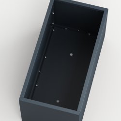 Herstera Blomlåda, utomhus, svart, 100x50x50