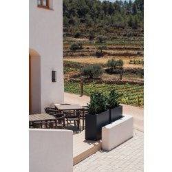 Herstera Blomlåda, utomhus, svart, 100x40x80