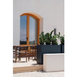 Herstera Blomlåda, utomhus, svart, 100x40x80