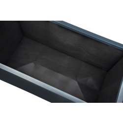 Herstera Blomlåda m/ljus, utomh., svart, 100x40x80