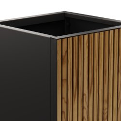 Herstera Blomlåda m/ljus, utomhus, m/trä, 50x50x50