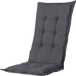 Panama Stolsdyna med hög rygg 123x50 cm, Mörkgrå