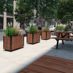 Plus Cubic blomlåda 87x46x65,5 cm, Thermowood