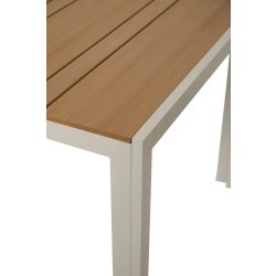 Noah Trädgårdsbord 205x90cm, sandgrå/teak