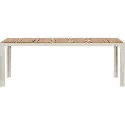 Noah Trädgårdsbord 205x90cm, sandgrå/teak