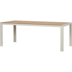 Noah Trädgårdsbord 205x90cm, sandgrå/teak