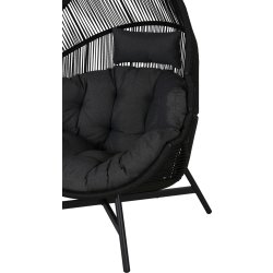 Benny Lounge Chair med dynor, svart/grå