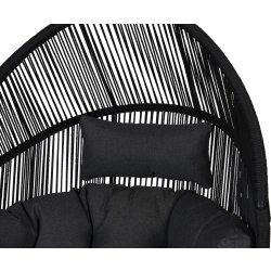 Benny Lounge Chair med dynor, svart/grå