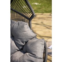 Benny Lounge Chair med dynor, svart/grå