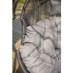 Benny Lounge Chair med dynor, svart/grå