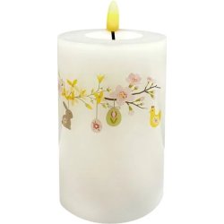 LED-lampa med påskmotiv H12,5 x Ø7,5 cm, vit